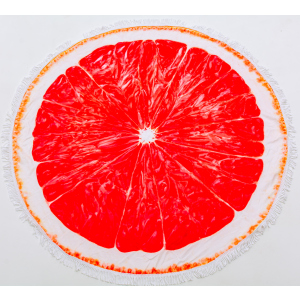 Пляжний рушник MirSon №5056 Summer Time Grapefruit 150x150 см краща модель в Харкові