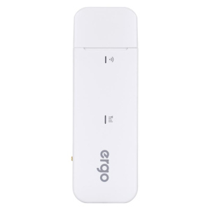 3G/4G USB Модем Ergo W02-CRC9 White (4G/LTE cat4., SIM, с разъёмом CRC9 для внешней антенны) надежный