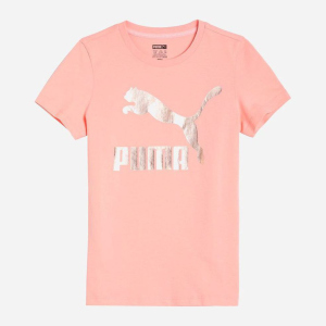 Футболка дитяча Puma Classics Logo Tee 53020826 158-164 см Apricot Blush (4063697095694)