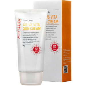 Крем солнцезащитный FarmStay DR-V8 Vita Sun Cream SPF 50 + PA + + + витаминизированный 70 г (8809297386796/8809426958047) ТОП в Харькове