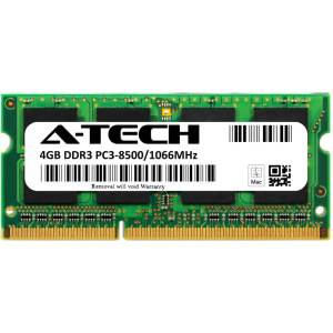 Оперативна пам'ять A-Tech 4GB DDR3-1066 (PC3-8500) SODIMM 2Rx8 (AT4G1D3S1066ND8N15V) в Харкові