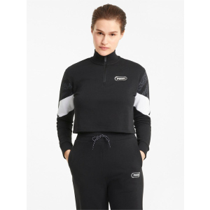 хороша модель Толстовка Puma Rebel Half-Zip Crew 58575551 XS Puma Black-Untamed (4063697325357)