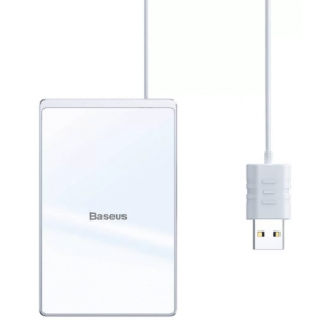 Беспроводное зарядное устройство Baseus Card Ultra-Thin 15W with USB cable 1м (WX01B-S2) Silver надежный