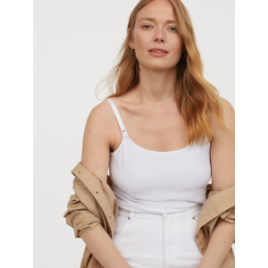 Майка для мам, що годують H&amp;M Mama Conscious 0534164-9 XL Біла (2000001787199) ТОП в Харкові