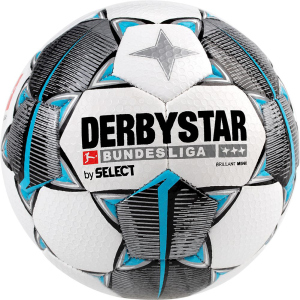 Мяч футбольный Select Derbystar MB BL Brillant mini (147) 47 см White-Black-Grey (4030793088660) надежный