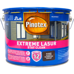 Лазур Pinotex Extreme Lasur - напівматове водне просочення для дерева, блакитне, самоочищається, палісандр, 10 л (5308749)