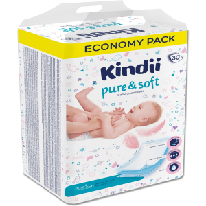 Одноразові пелюшки для дітей Kindii Pure & Soft 60х40 30 шт (5900095032304) ТОП в Харкові