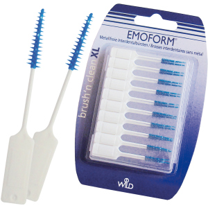 Безметалловые межзубные щетки Dr. Wild Emoform Brush'n clean XL с фторидом натрия 20 шт (7611841139809) (11.4506) лучшая модель в Харькове