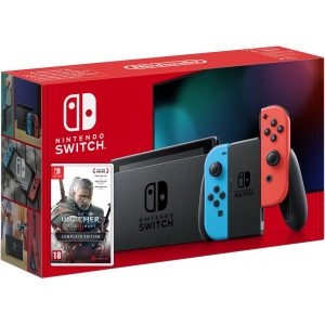 Nintendo Switch Neon Blue-Red (Upgraded version) + Игра The Witcher 3: Wild Hunt Complete Edition (русская версия) ТОП в Харькове