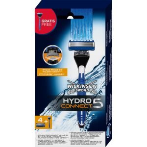 хороша модель Верстат для гоління Wilkinson Sword Hydro 5 Connect Clampack + 4 змінні картриджі (4027800202232)