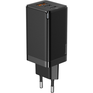 Зарядний пристрій Baseus GaN2 Pro Quick Charger 65W (2 Type-C + 1 USB) (CCGAN2P-B01) ТОП в Харкові