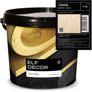 Декоративна штукатурка Elf Decor Feerie 0.5 - 1 мм 5 кг White Gold (mba5FEE_W-G) ТОП в Харкові