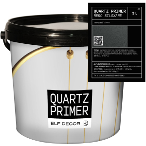 Кварцова ґрунтовка Elf Decor QUARTZ PRIMER Nero 3 л Темно-графітова (mbaQPnero_3) в Харкові