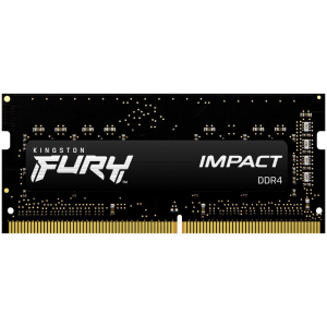 Оперативна пам'ять Kingston Fury SODIMM DDR4-3200 16384MB PC4-25600 Impact Black (KF432S20IB/16) в Харкові