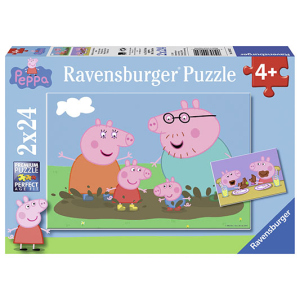 Пазл Ravensburger Свинка Пеппа Веселощі 24 елементи х 2 шт (4005556090822) краща модель в Харкові