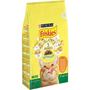 Сухий корм для домашніх кішок Purina Friskies Indoor з куркою та овочами 10 кг (3222270195980) краща модель в Харкові