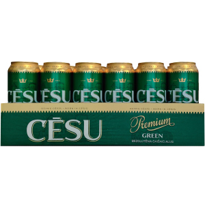 Упаковка пива Cēsu Premium Green Gluten-free Lager безглютеновое светлое фильтрованное 4.7% 0.5 л х 24 шт (4750142004058) в Харькове