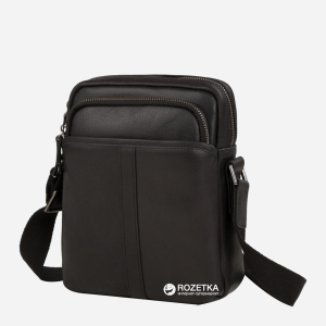 Чоловіча шкіряна сумка Tiding Bag M47-21109-1A Чорна ТОП в Харкові