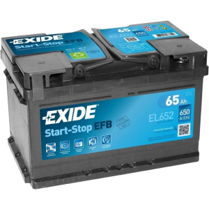 Автомобільний акумулятор Exide Start-Stop EFB 65 А·год Єв (-/+) Euro (650EN) (EL652) ТОП в Харкові