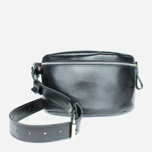 Женская поясная сумка кожаная The Wings TW-BeltBag-black-ksr Черная лучшая модель в Харькове