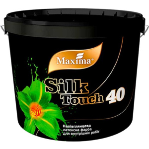 Напівглянцева латексна фарба "Silk Touch 40" Maxima 12 кг (4823083307806) ТОП в Харкові