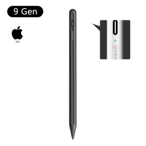 купити Стілус для планшета Apple iPad 2018-2021 Goojodoq 9 Gen Magnetic Type-C 1.2mm Black