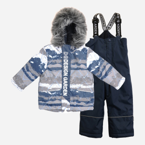 Зимовий комплект (куртка + напівкомбінезон) Garden Baby 102022-63/32 98 см Сіро-синя абстракція/Синій (4821020222311) в Харкові