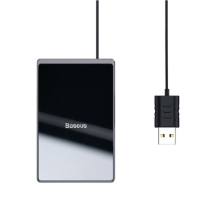 Бездротовий зарядний пристрій Wireless Charger Baseus Card Ultra-Thin 15W (with USB cable 1m) black в Харкові