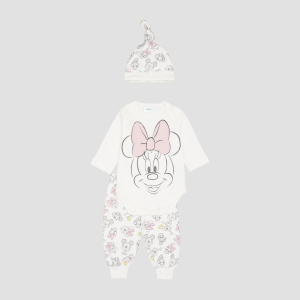Комплект (боді+штанці+шапочка) Disney Minnie Mouse MN16079 80-86 см Білий (8691109822437)