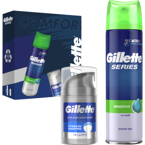 Подарунковий набір Gillette Series Гель для гоління 200 мл + Бальзам після гоління 50 мл (7702018602964) ТОП в Харкові