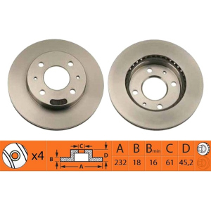 купити Гальмівний диск NIBK RN1101V - (402060M600, 402060M601, 402060M602)