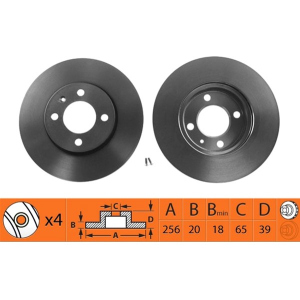 купити Гальмівний диск NIBK RN1280V — (321615301D, 357615301D, 6N0615301D)