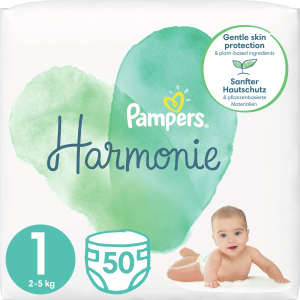 Подгузники Pampers Harmonie Newborn Размер 1 (2-5 кг) 50 шт (8006540156513) в Харькове