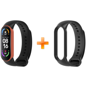 Xiaomi Mi Band 6 MiJobs двоколірний чорний/помаранчевий (MJ6-DSS005BO) ТОП в Харкові