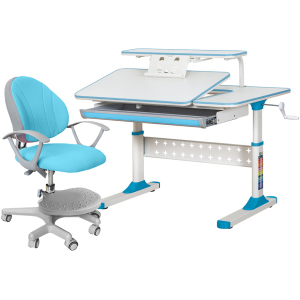 Комплект Ergokids стіл TH-320 Blue + крісло Evo-kids Mio-KBL (TH-320 W/BL + Y-407 KBL) надійний