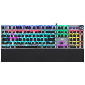 Клавіатура провідна Aula Fireshock V5 Mechanical Wired Keyboard Red Switch USB (6948391240602) краща модель в Харкові