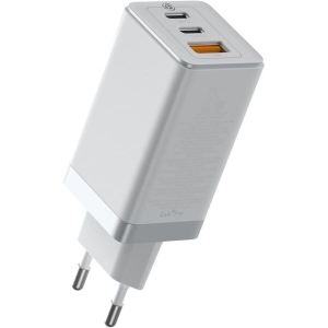 купить Сетевое зарядное устройство Baseus GaN2 Pro Quick Charger (65W) + кабель Type-C (CCGAN2P-B02) - White