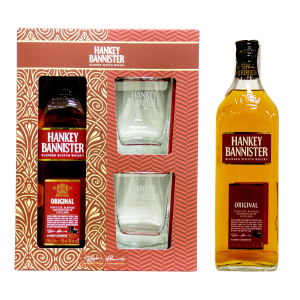 Віскі Hankey Bannister 0.7 л 40% +2 брендованих склянки в коробці (5010509005388)