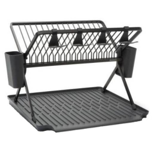 Сушарка для посуду Brabantia Foldable Dish Rack Large Темно-сіра (139482) краща модель в Харкові