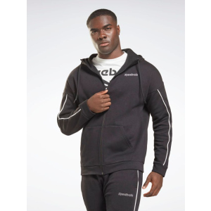 Толстовка Reebok Te Piping Fz Hoodie GS9301 L Black (4064055484860) лучшая модель в Харькове