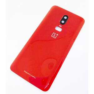 Задня кришка для OnePlus 6 A6003, червона, Amber Red, оригінал (Китай) + скло камери ORIGINAL PRC в Харкові