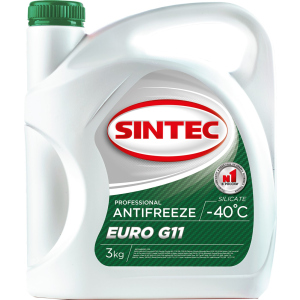 Антифриз Sintec Euro G11 -40°C 3 кг Зелений (990465) краща модель в Харкові