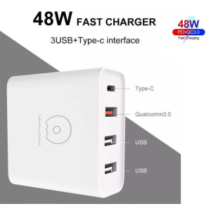 Зарядное устройство WUW 48W Quick Charger 3xUSB/1хType-C PD надежный