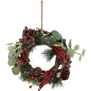 Вінок новорічний Christmas Decoration 22 х 7 х 22 см (YZB003920) в Харкові