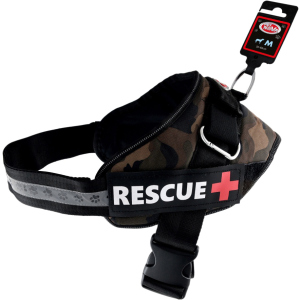 Шлей посилений Pet Nova Rescue+ M 55-65 см Камуфляжний (HA-RESCUE-CAMUFLAGE-M) (5903031442342) краща модель в Харкові