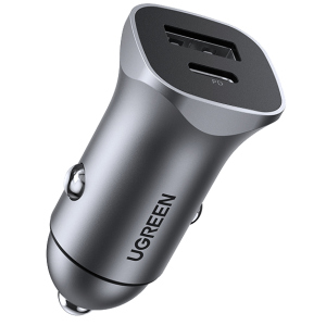 Автомобільний зарядний пристрій Ugreen CD130 20W USB + Type-C PD Car Charger Gray (UGR-30780) надійний