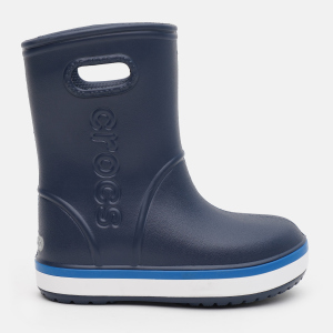 Гумові чоботи Crocs Kids Crocband Rain Boot K 205827-4KB-C10 27-28 Темно-сині (191448389694) краща модель в Харкові