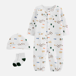 Комплект (шапочка + чоловічок + шкарпетки) Carters 1J655310 62 см 969 PRT Print (194133532559) краща модель в Харкові