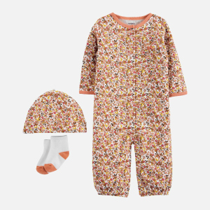 Комплект (шапочка + чоловічок + шкарпетки) Carters 1J655210 62 см 969 PRT Print (194133532009)