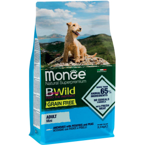 Сухой корм Monge Dog Bwild Gr.Free Mini анчоус 2.5 кг (8009470004725) в Харькове